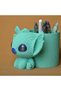 3D Printed Knitted Pen Holder - Desktop Pen Organizer with Cute Characters - Mint - 6
