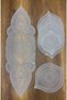 Embroidered Supla Runner Set Modern American Service Set for 6 People Gray - 6