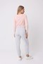 Defy's Women's Fleece Lined 3 Yarn Regular Fit Grey Jogger Sweatpants with Elastic Waist and Cuffs - 8