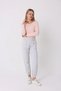 Defy's Women's Fleece Lined 3 Yarn Regular Fit Grey Jogger Sweatpants with Elastic Waist and Cuffs - 5