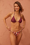 Multi-Colored Sparkle Patterned Super Ruffle Detailed Tied Bikini Bottom - 3