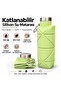 700 ml Foldable Silicone Water Bottle - Leak-Proof Bpa Free Sports Water Bottle with Stainless Steel Lid
