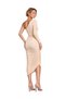 Vs-1088 Kesia Beige One Shoulder One Sleeve Draped Slit Maxi Dress - 2