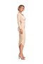 Vs-1088 Kesia Beige One Shoulder One Sleeve Draped Slit Maxi Dress - 3