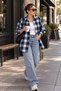Cotton Plaid Lumberjack Shirt Oversized - 3