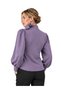Vs-1005 Island Lilac Tie-Collar Balloon Sleeve Blouse - 2
