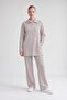 Sim Detailed Cashmere Double Set Mink
