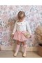 Teddy Bear Embroidered Collar Tutu Skirt and Bag Baby Girl 3-Piece Set - 4