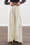 Wide Pleated Gabardine Pants Ecru - 6