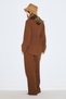 Textured wide cuff shirt brown - 7