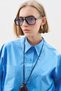 Crop Balon Form Shirt Blue - 4