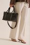 Luca knit handle design bag brown - 3