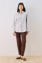 Poplin Shirt with Wide Cuffs Blue