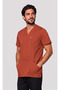Men's Envelope Collar Bitter Green, Burgundy, Tile Lycra Belinda Fabric Doctor Scrubs Single Top - 2