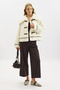 Buttoned Fur Coat Ecru - 3