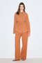 Textured Wide-Cuffed Shirt Cinnamon - 4