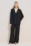 Textured Tie-Up Kimono Blouse Black - 2