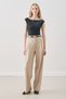Dina Pile Detail Pants Beige - 3