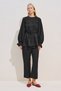 Embroidered Volume-Enhanced Limited Edition Black Blouse - 5
