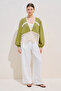 Lace-Detail Muslin Blouse Green - 3
