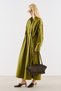 Pleated Waist Shirt Dress Oil Green - 8
