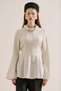 Linen Mixed High Collar Tunic Stone - 4