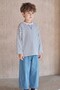 Seasonal Wide Cut Trousers Set 2-10 Blue Striped