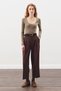 Detail-Oriented Straight Cut Pants, Brown