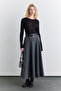 Buy Detailled Wide Skirt Gray