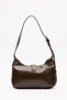 Chunky Buckle Shoulder Bag Brown - 7