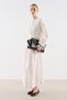 Ribbed Wide Sleeve Dress Ecru