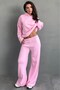 Pink Hooded Women's Knitwear Set Mg2892 - 7