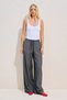 Textured Tie-Up Pants Gray