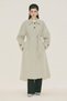 Malene Buttoned Trench Coat Green - 6