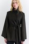 Wide Sleeve Belted Jacket Khaki - 2