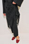 Embroidered Tassel Detail Pareo Skirt Black - 3