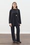 Knot Design Pants Suit Black - 3