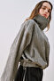 High Collar Detailed Shirt with Black Checks