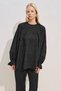 Embroidered Volume-Enhanced Limited Edition Black Blouse - 3