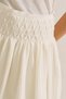 Muslin Embroidered Draped Skirt Ecru - 6