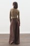 Soft Textured Modal Wide Pants Brown - 7