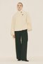 Melva Wide Sleeves Short Trench Coat Vanilla - 6