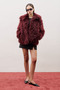 Mara Fur Jacket Burgundy - 4