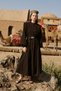 Pleated Belt Detail Long Sleeve Dress Dark Brown