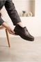 Women's Genuine Leather Flexible Side Strap Metal Detailed Thick Sole Orthopedic Casual Shoes Slip-On Product Description: - 3