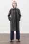 Leather Detail Coat Anthracite