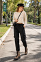 Women's Elastic Waist Cargo Pocket Trousers 255315 - 265107