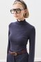 Fishing Collar Bluse Navy Blue - 2
