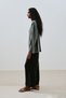 Linen Mixed Blouse Anthracite - 3
