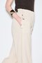 Textured Tie Trousers Natural - 6